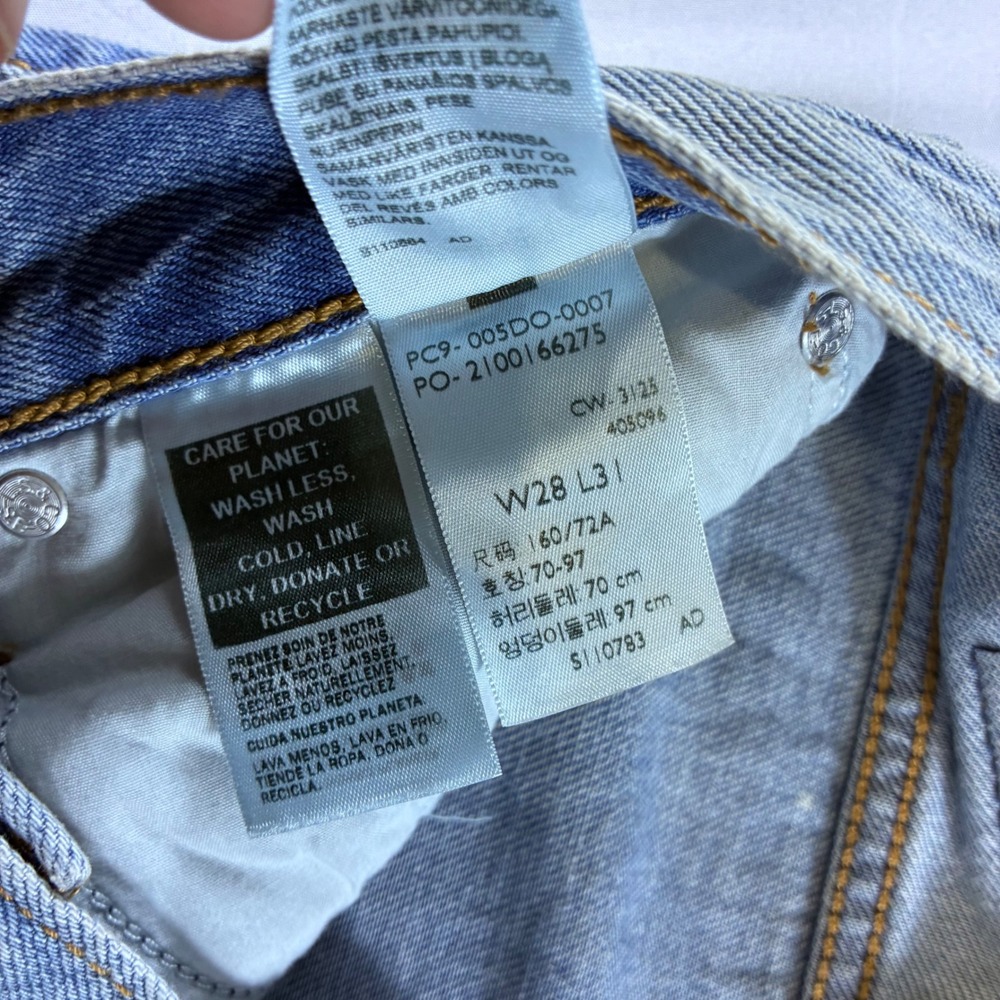 Levis Premium Loose Boot Jeans Light Wash Mid Rise Wide Leg 28x31 NEW - Picture 5 of 9